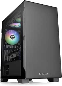 Thermaltake S100 TG 強化ガラス ミニタワーPCケース スイングドアパネル採用 C