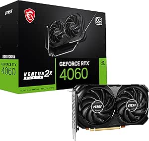 MSI GeForce RTX 4060 VENTUS 2X BLACK 8G OC グラフィックス